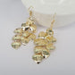 Long Earrings Zinc Alloy Fashion Earrings Shiny Peach Heart Round Earrings Direct Supply