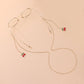 Jewelry Temperament Popular Red Cherry Pendant Glasses Chain Fashion Metal Chain Glasses Accessories