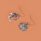 Retro sun and moon earrings asymmetric face earrings women's ethnic make-up earrings