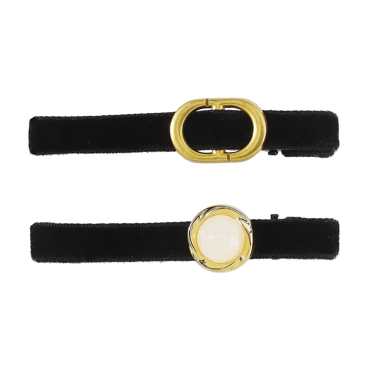F532 French light luxury retro velvet word clip cute temperament side clip micro-inlaid resin rhinestone duckbill clip female