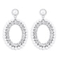 E1754 Baroque pearl rhinestone niche earrings geometric oval elegant retro French gentle earrings for women