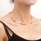 Jewelry Bohemian colored rice beads imitation pearl smiley flower necklace choker necklace female