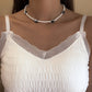 Fashion Retro Trend Tai Chi Clavicle Necklace Female Simple Personality Imitation Pearl Clavicle Necklace