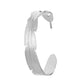 Fashion ins stainless steel leaf feather-shaped opening bracelet trendy titanium steel hip-hop rock C-shaped bracelet