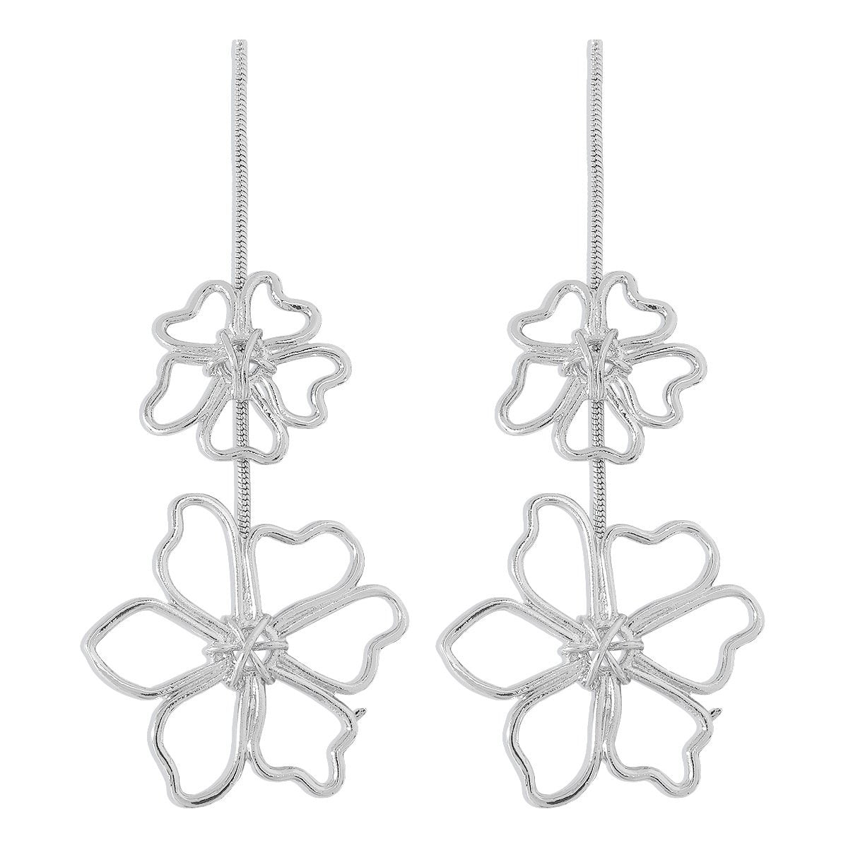 E1892 Jewelry ZA Metal Simple Personality Love Flower Earrings Creative Cold Earrings