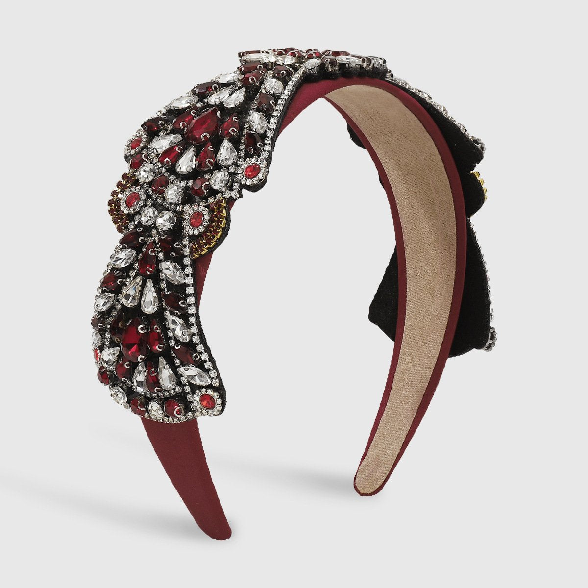 F4668 Baroque exaggerated full diamond flower fabric headband palace light luxury geometric fashion headband female