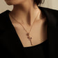 Necklace Simple Short Rose Pearl Clavicle Chain Temperament Design Sense Chain Niche Accessories