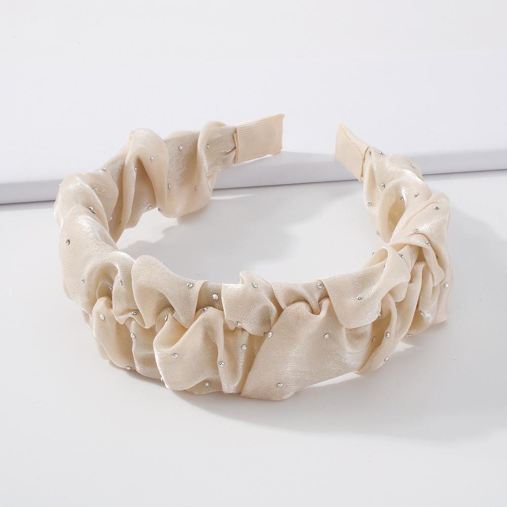 F3798 trendy temperament pleated headband elegant age-reducing fabric hair accessories hair accessories retro pressure hair headband female
