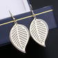 Fashion Versatile Earrings Multi-layer Hollow Leaf Earrings