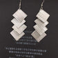 Square horizontal stripes sequin string earrings exaggerated atmosphere ladies earrings fashion accessories ears