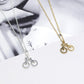 Fashion creative small fresh bicycle necklace personality simple bicycle pendant clavicle chain