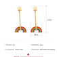 Fashion personality geometric earrings retro temperament metal rainbow earrings ins simple trendy long earrings