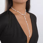 N1674 Long Y-shaped Pearl Necklace Personality Retro Elegant Necklace Water Drop Beaded Fashion Necklace Women