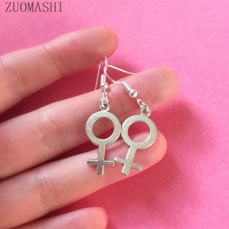 316L Titanium Steel Colorfast Feminine Symbol Earrings Feminist Trinkets