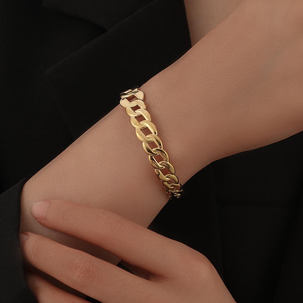 Personality Stainless Steel Twisted Open Bracelet Titanium Steel Trend Fashion Simple Retro Bracelet