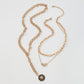 N8872 Multi-layered Necklace Octagram Butterfly Micro-inlaid Necklace Retro Exaggerated Chain Personality Necklace