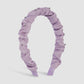 F42 candy color small clear fabric headband simple solid color rhinestone hair accessories design sense of folds net red headband