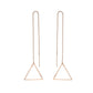 Creative Tassel Geometric Long Stud Earrings Female Fashion Simple Love Triangle Hexagonal Ear Wire