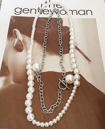 Jewelry Pearl Necklace Men's Trendy Hip Hop Chain Clavicle Chain Women's Necklace Smiley Face Necklace