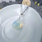 Multi-faceted Natural Stone Drop Shape Pendant Necklace Personality Clavicle Chain Necklace Versatile Clothing Accessories