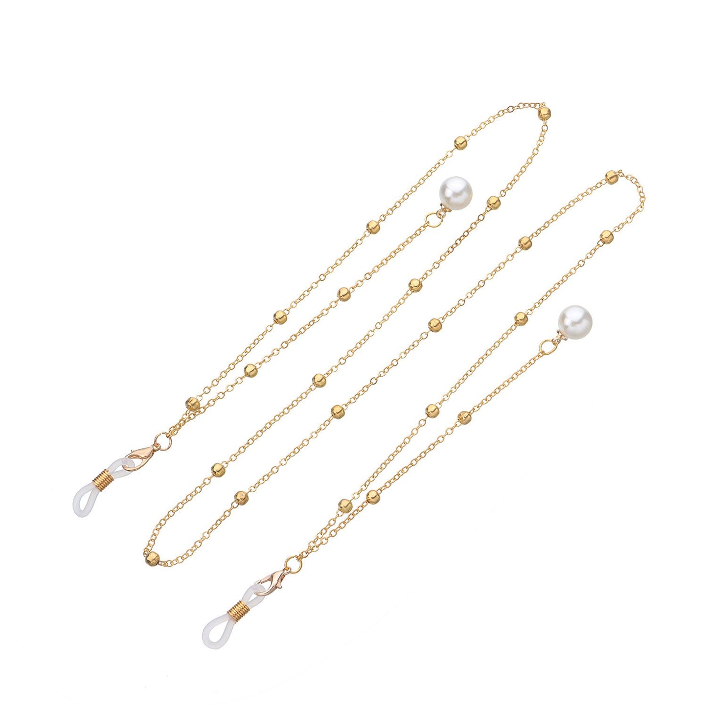 Jewelry Pearl Tassel Long Glasses Chain Metal Ball Chain Mask Face Mask Fixed Accessories