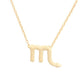 Jewelry Zodiac Necklace Scorpio Pendant Necklace Clavicle Chain Ladies Accessories