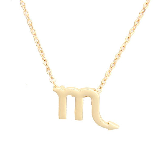 Jewelry Zodiac Necklace Scorpio Pendant Necklace Clavicle Chain Ladies Accessories