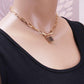 Simple paper clip necklace ins cold chain pin collarbone personality hip-hop net red men and women bracelet necklace