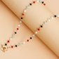 Jewelry Fashion Temperament Colorful Crystal Glass Beads Necklace Simple OT Buckle Short Flower Necklace