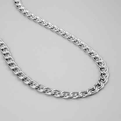 Senior Men's Simple Personality Chain Stainless Steel U-shaped Single Chain Necklace Clavicle Chain