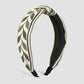 F3964 Simple Fabric Art Headband Small Fresh Knotted Sweet Hair Accessories Embroidered Leaves Flowers Fashion Headband