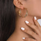 E1833 earrings simple metal texture creative leaf earrings three-dimensional geometric texture earrings