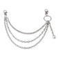 ins multi-layer pants chain accessories metal hip-hop jumping jeans inlaid diamond claw chain hanging chain pearl pendant accessories