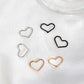 Creative Simple Love Ear Clip Single Simple No Hole Peach Heart Ear Bone Clip Couple Earrings Niche