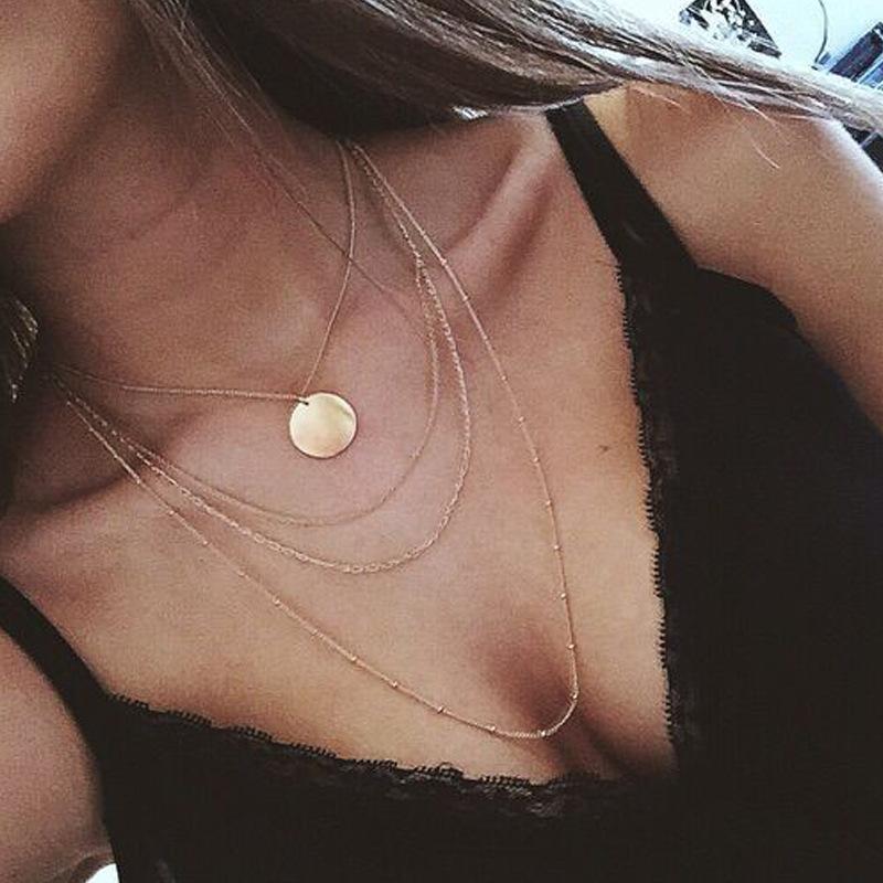 Jewelry Tassel Chain Sequin Necklace Female Personality Creative Accessories Pendant Clavicle Chain