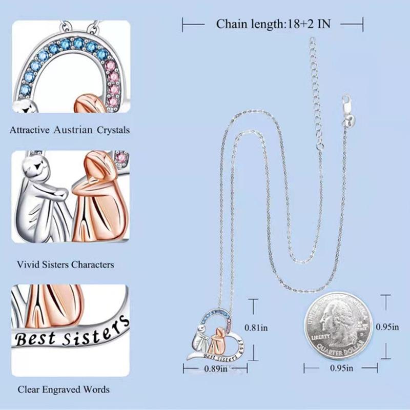 Clavicle Chain Pendant Necklace Female Niche Design Sister Letter Love Necklace Accessories