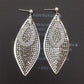 Hollow-out leaf earrings Imitation zircon water drop earrings women's earrings earrings popular accessories