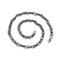 Fashion Men's Hip Hop Necklace Trend 1.6 Flat Flower Fake Twist Iron Chain Single Chain Jewelry