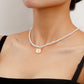 Jewelry Personality Semicircle Sun Small Pearl Necklace Sweater Chain Female Niche Advanced Design Sense Necklace