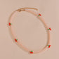 Small Fresh Rice Bead Cherry Short Necklace Hand Beaded Jelly Bead Necklace Accessories