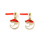 Jewelry cartoon moon Christmas hat steel needle earrings ladies Christmas creative earrings earrings