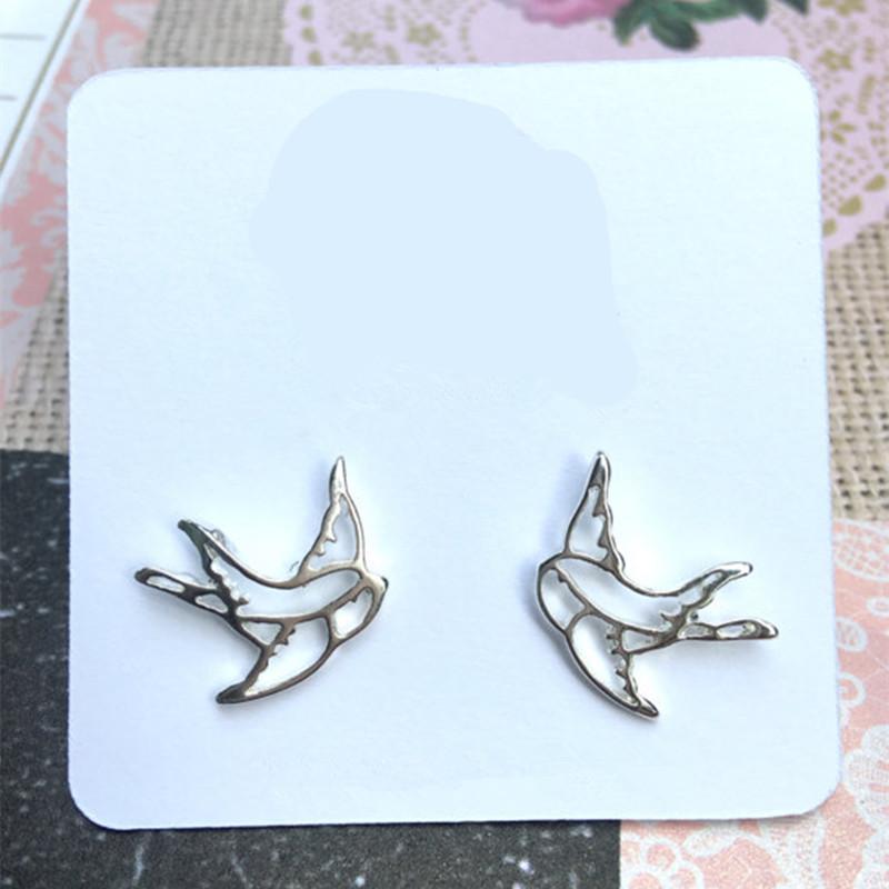 Jewelry simple personality hollowed out small swallow earrings pigeon small animal ear jewelry