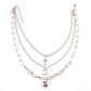 Multi-layer jewelry trend cross moon peach heart decoration ins hip-hop jumping disco necklace