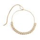 Jewelry Temperament Light Luxury Full Diamond Cuban Buckle Necklace Hip Hop Punk Adjustable Chain Necklace