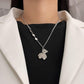 Little bear letter pendant necklace female ins hip-hop stitching smiley sweater necklace niche necklace female accessories