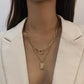 N794 temperament clavicle chain geometric retro necklace niche simple sweater necklace