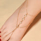 Casual Beach Anklet Fashion Jewelry Simple Crystal Beaded Finger Anklet Sourcing Recommendation