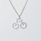 Fashion creative small fresh bicycle necklace personality simple bicycle pendant clavicle chain