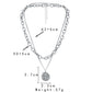 Men's personalized fashion simple double-layer niche design high-end sun moon eclipse snake coin pendant necklace