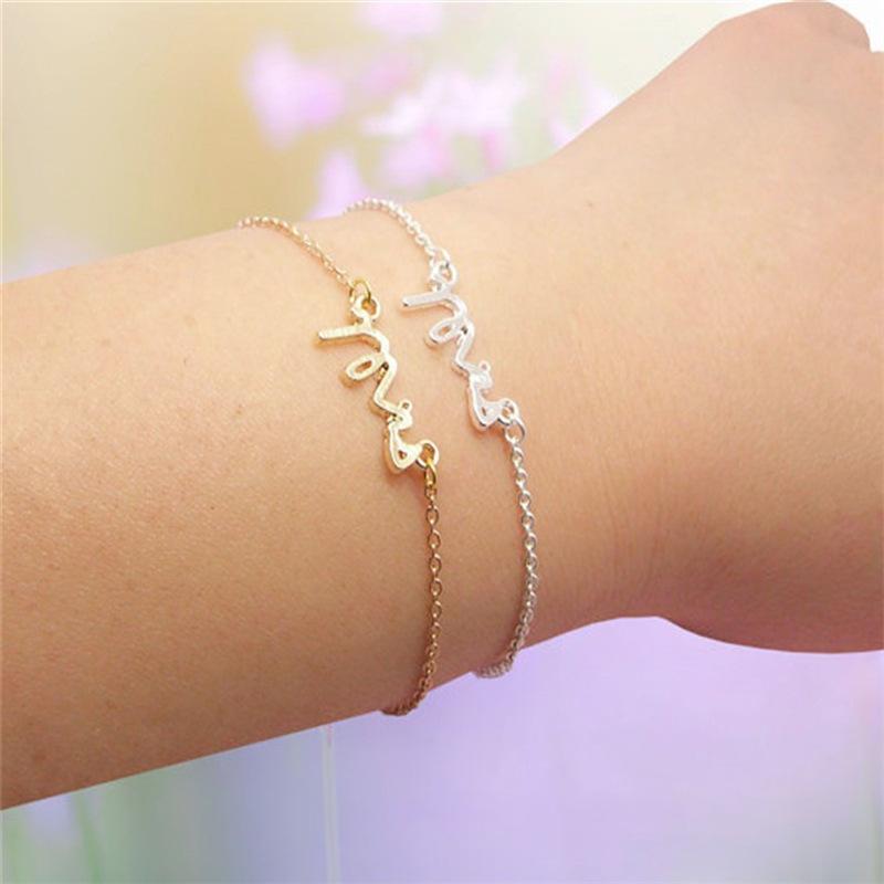 Creative Alphabet Bracelet Exquisite Simple Alphabet Bracelet Women's Small Jewelry